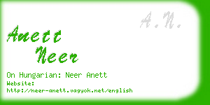 anett neer business card